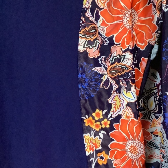 HANNA NIKOLE Plus Size One-Piece Rash Guard Swimsuit Long Sleeve Colorblock Blue - Picture 8 of 12